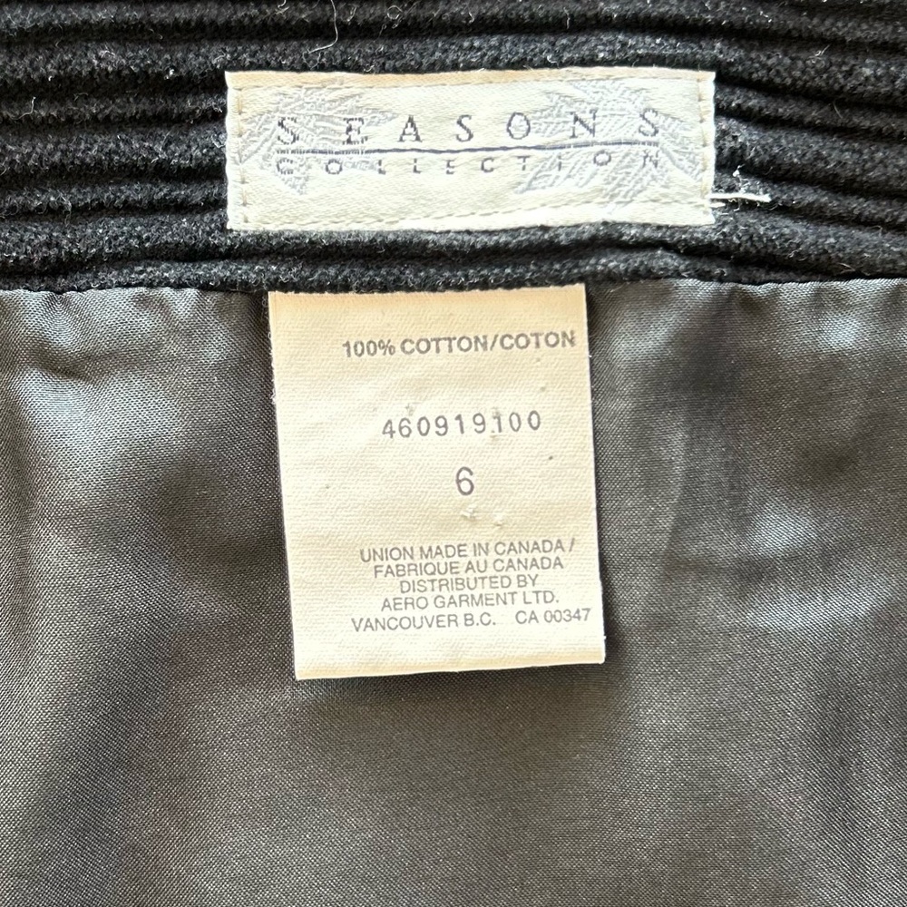 Vintage black wrap-around corduroy skirt - Picture 11 of 11